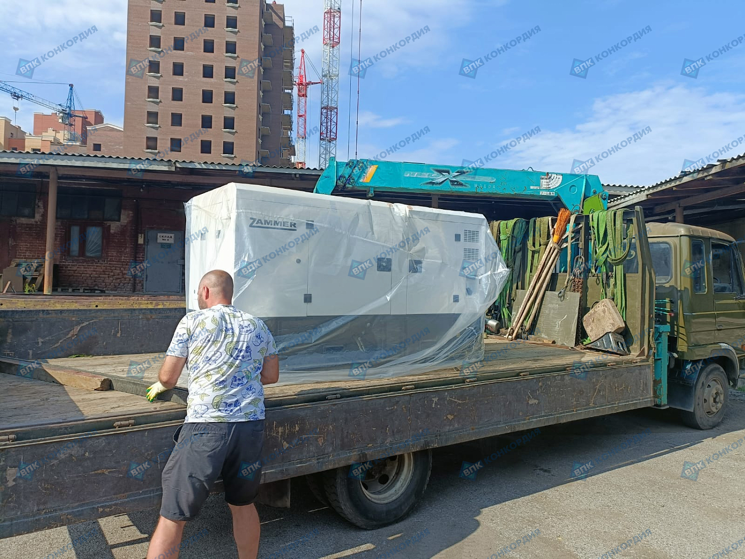 Отгрузка дизельного генератора Zammer AD-50-Т400 в кожухе без АВР в г. Красноярск