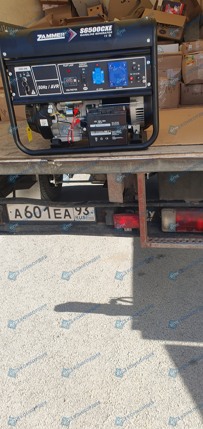 Отгрузка бензинового генератора Zammer S6500CXE- 5кВт в г. Симферополь