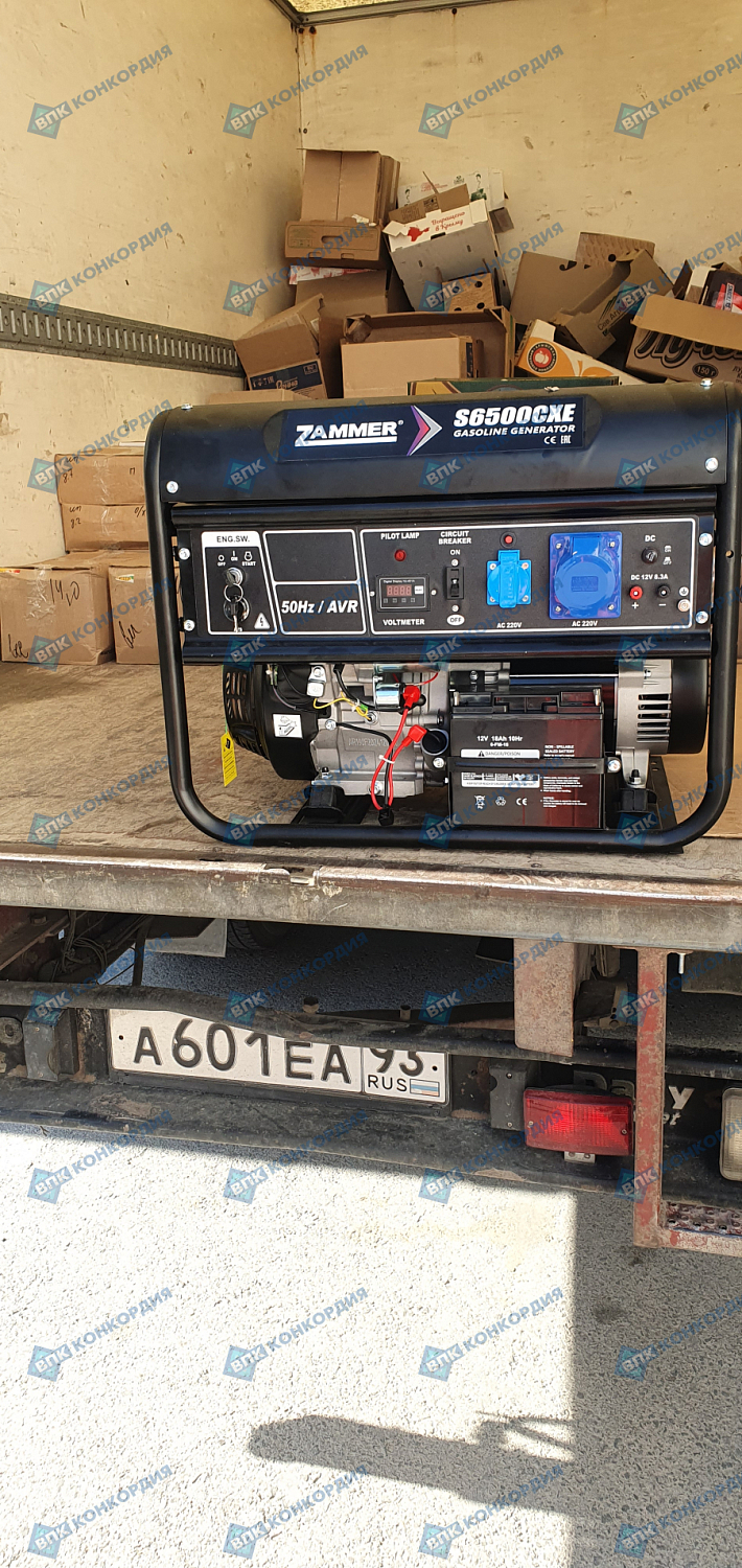Отгрузка бензинового генератора Zammer S6500CXE- 5кВт в г. Симферополь